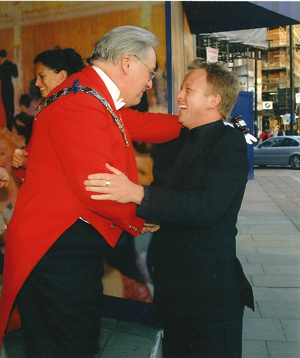 Chris congratulating Neil